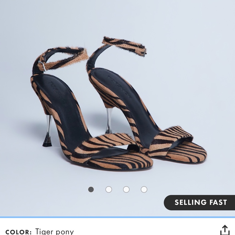 ASOS Black and Tan Animal Print Heels - Picture 4 of 4
